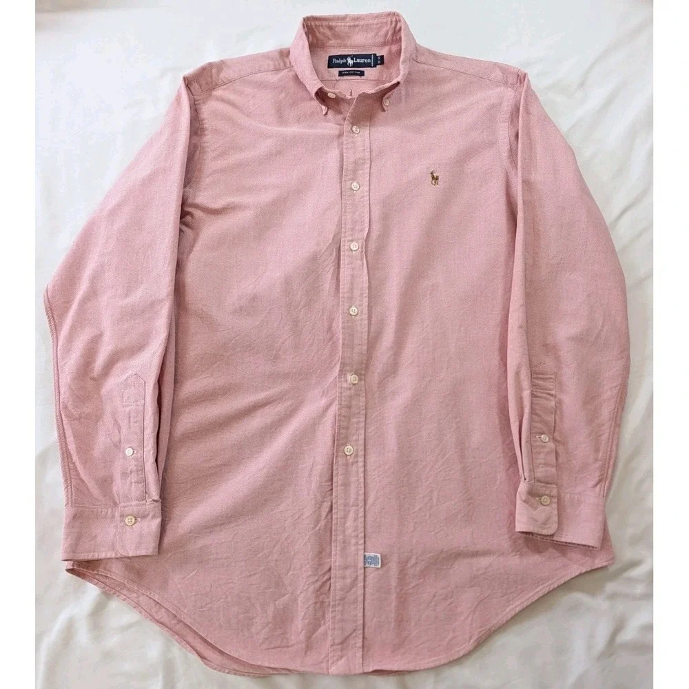 Polo Ralph Lauren Oxford Cotton Button Down Shirt Flesh Pony Mens 16-34 Malaysia